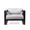 Armen Living Paradise Outdoor Dark Eucalyptus Wood Lounge Chair with Gray Cushions LCPRCHLADK - alternate 8